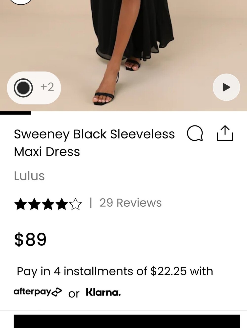 Women's Black Medium Lulus Dress - Picture 4 of 6